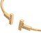 TIFFANY T Wire Bracelet K18 Yellow Gold Women's &Co. 3