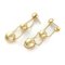 Tiffany Triple Drop Hardware K18Yg Yellow Gold Earrings, Set of 2 2