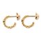 Tiffany&Co. K18Yg Pg Jazz Circle Earrings Diamond 3.3G Cobblestone Hoop Milgrain Ladies, Set of 2 2