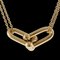 TIFFANY Hardware Double Link Necklace 18K K18 Pink Gold Women's &Co. 1