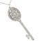 TIFFANY Pt950 Petal Key Diamond Women's Necklace Platinum 3