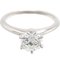 TIFFANY 0.943ct Solitaire Diamond Ladies Ring Pt950 Platinum No. 11 6