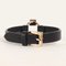 Leather & Metal Pyramid Studs and Bracelet in Black Gold from Valentino, Italy 3