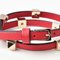 Bracelet-jonc Rockstuds en Cuir Rouge Rouge de Valentino 2