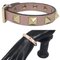 Garavani Rockstud Leather Bracelet in Pink & Gold from Valentino 2