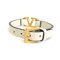 Garavani Leather, Metal & Beige Gold Bracelet in White from Valentino 3
