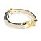 Garavani Leather, Metal & Beige Gold Bracelet in White from Valentino 2