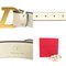 Garavani Leather, Metal & Beige Gold Bracelet in White from Valentino 5