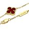 Sweet Alhambra Carnelian Bracelet in 18k Yellow Gold from Van Cleef & Arpels 3