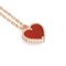 VAN CLEEF & ARPELS Van Cleef Arpels Sweet Alhambra Heart Motif K18PG Pink Gold Necklace 4