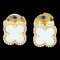 Van Cleef & Arpels Sweet Alhambra Vcara44800 Shell Yellow Gold [18K] Stud Earrings Gold, Set of 2 1