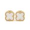 Sweet Alhambra Earrings in Mother of Pearl from Van Cleef & Arpels, Set of 2 2