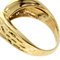 VAN CLEEF & ARPELS Tiger Eye Diamond Ring K18 Yellow Gold Women's 7
