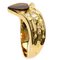 VAN CLEEF & ARPELS Tiger Eye Diamond Ring K18 Yellow Gold Women's 4