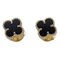 Van Cleef & Arpels Earrings Sweet Alhambra Women's 750Yg Onyx Yellow Gold Polished, Set of 2 4