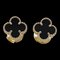Van Cleef & Arpels Earrings Sweet Alhambra Women's 750Yg Onyx Yellow Gold Polished, Set of 2 1