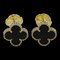 Van Cleef & Arpels Earrings Sweet Alhambra Women's Brand 750Yg Onyx Yellow Gold Vcara44900 Binaural Jewelry Polished, Set of 2 1
