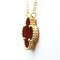 VAN CLEEF & ARPELS Vintage Alhambra VCARD38500 Yellow Gold [18K] Carnelian Men,Women Fashion Pendant Necklace [Gold] 3