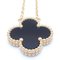 VAN CLEEF & ARPELS Vintage Alhambra Pendant Necklace Onyx VCARA45800 K18YG Yellow Gold 290526, Image 4
