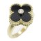 Vintage Alhambra Onyx 1P Diamond Ring from Van Cleef & Arpels 1