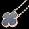 VAN CLEEF & ARPELS Vintage Alhambra Necklace Gray Mother of Pearl VCARP4KK00 K18PG Pink Gold 290685 1