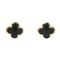 Van Cleef & Arpels Pure Alhambra Earrings Onyx Yellow Gold [18k] Stud Earrings Black,gold 1