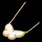 VAN CLEEF & ARPELS Lucky Alhambra Papillon Shell Necklace K18 Yellow Gold Women's 1