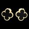 Van Cleef & Arpels Vintage Alhambra Vcara44200 Onyx Yellow Gold [18K] Stud Earrings Gold, Set of 2 1