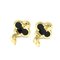 Van Cleef & Arpels Vintage Alhambra Vcara44200 Onyx Yellow Gold [18K] Stud Earrings Gold, Set of 2 7