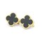 Van Cleef & Arpels Vintage Alhambra Vcara44200 Onyx Yellow Gold [18K] Stud Earrings Gold, Set of 2 2