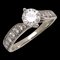 VAN CLEEF & ARPELS #51 Pt950 0.51ct Acant Diamond Ladies Ring Platinum No. 11 1