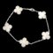 VAN CLEEF & ARPELS Alhambra Armband Damen Perlmutt K18WG 11.9g 18K Weißgold 750 5 Motiv Blume VCARF48400 Kette A6046559 1