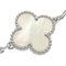 VAN CLEEF & ARPELS Alhambra Armband Damen Perlmutt K18WG 11.9g 18K Weißgold 750 5 Motiv Blume VCARF48400 Kette A6046559 2