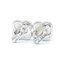 Van Cleef & Arpels Vintage Alhambra Vcarf48600 Shell White Gold [18K] Stud Earrings Silver, Set of 2 6