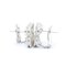 Van Cleef & Arpels Vintage Alhambra Vcarf48600 Shell White Gold [18K] Stud Earrings Silver, Set of 2 7