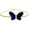 VAN CLEEF & ARPELS 18K Lapis Lazuli Diamond Women's Bracelet K18 Gold 3