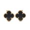 Alhambra Earrings in Onyx from Van Cleef & Arpels, Set of 2 1