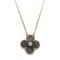Vintage Alhambra Silver Obsidian Necklace from Van Cleef & Arpels 2