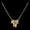 VAN CLEEF & ARPELS 3 Flower Frivole YG Yellow Gold Necklace 1