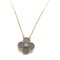 Vintage Alhambra Obsitian 1P Diamond Necklace from Van Cleef & Arpels 2