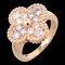 VAN CLEEF & ARPELS #51 Alhambra Women's Ring VCARP2R451 750 Pink Gold No. 10.5 1