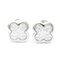 Van Cleef & Arpels Pure Alhambra Earrings Diamond White Gold [18K] Stud Earrings Silver, Set of 2 2