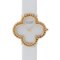 Alhambra Damen YG Leder Quarz Shell Zifferblatt Uhr von Van Cleef & Arpels 1