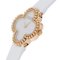 Alhambra Damen YG Leder Quarz Shell Zifferblatt Uhr von Van Cleef & Arpels 2