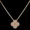 VAN CLEEF & ARPELS Vintage Alhambra Pendant K18PG Pink Gold Necklace 1