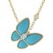 VAN CLEEF & ARPELS Collier De Papillon K18 Or Jaune Turquoise Femme 3