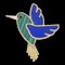 VAN CLEEF & ARPELS Lucky Animals Colibri Clip Brooch Hummingbird Malachite Lapis Lazuli Onyx K18YG Yellow Gold 290494 1