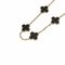 VAN CLEEF & ARPELS Alhambra Onyx 20 Motif Women's K18 Yellow Gold Necklace 6