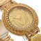 VERSACE Medusa Uhr Coin 7008012 Vergoldeter Quarz Analoganzeige Damen Zifferblatt 3