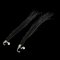 Yves Saint Laurent Wing Feathers,Metal Clip Earrings Black, Set of 2 1